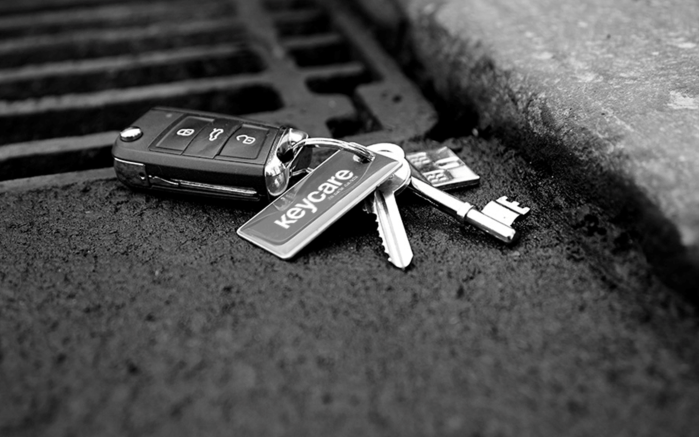 Lost keys with keycare fob.